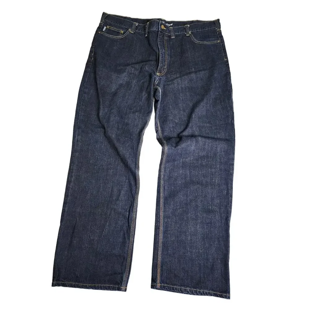 Carhartt Loose Straight Dark Wash Jeans Men's 44 W x 32 L